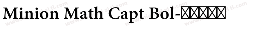 Minion Math Capt Bol字体转换